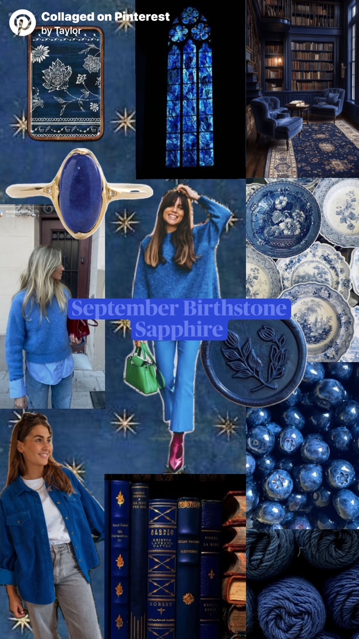 Sapphire birthstone aesthetic.