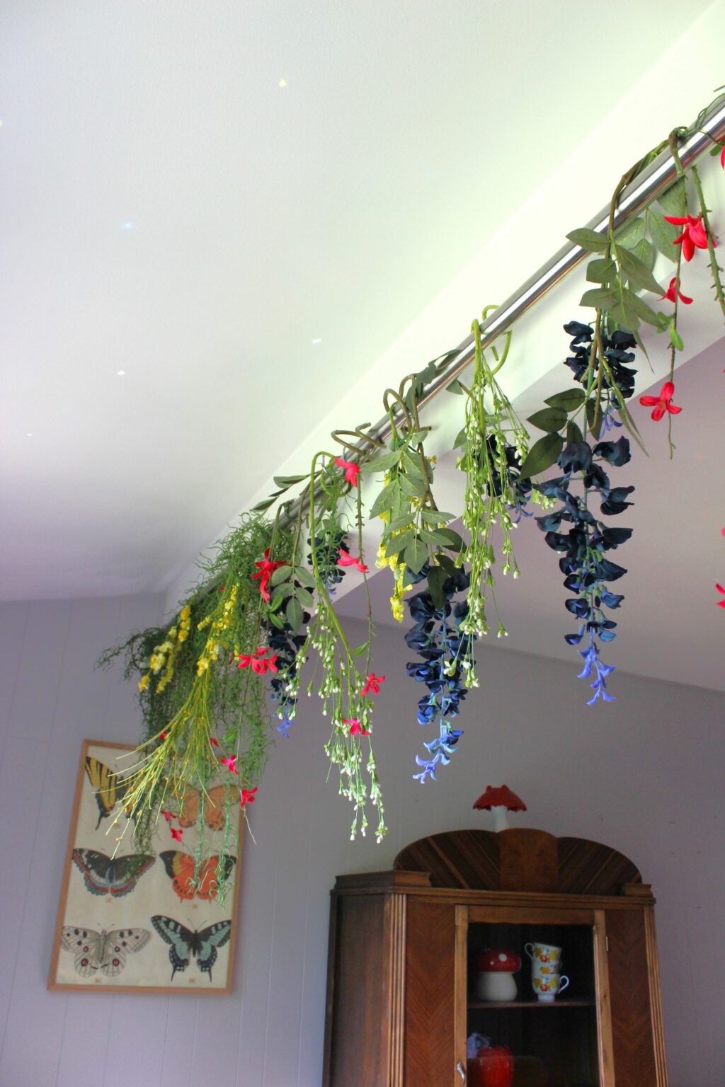 How to Create A Thrifted Curtain Rod Garland Goodwill Akron