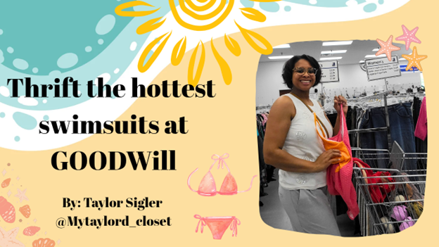 Swimsuit shopping at Goodwill