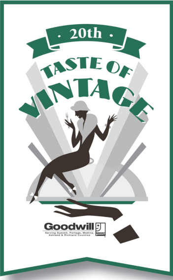Emerald green Goodwill Taste of Vintage logo